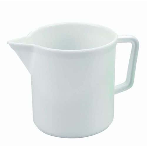 Graduated plastic measuring jug