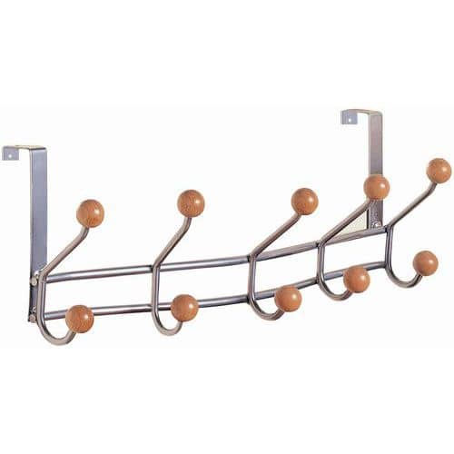 Door mounted coat rack