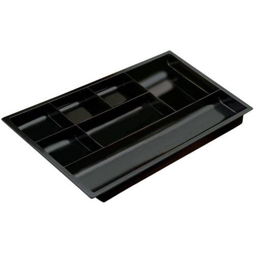 Black drawer organiser with seven compartments - CEP