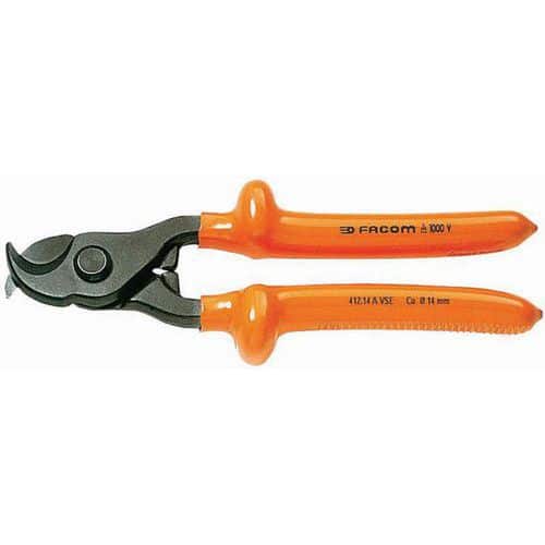 Sheathed-handled manual cable cutter