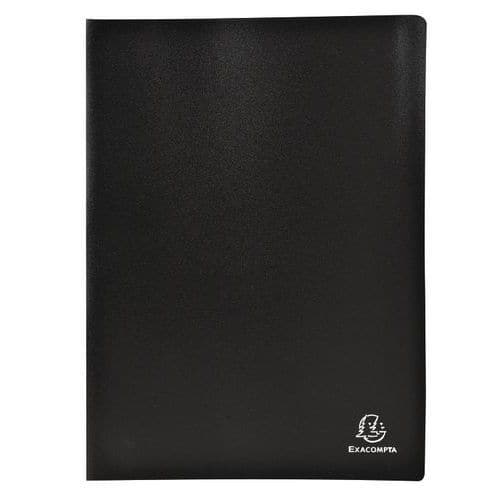 Opaque soft-cover A4 display book with textured pockets
