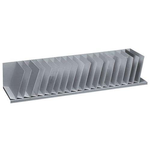 Upright inclined separators for cabinets - Grey