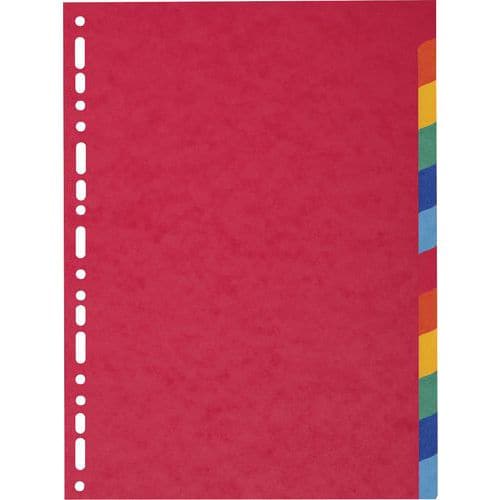 Glossy card dividers with neutral tabs, 225 g/m²