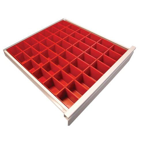 Drawer compartment kit - Plastic - 48 containers