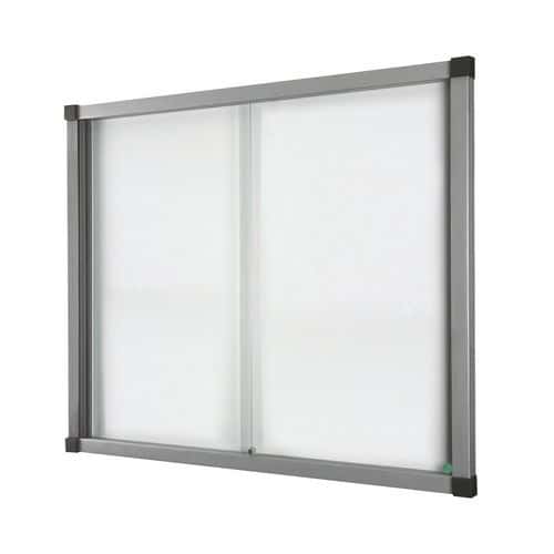 Cube indoor enclosed bulletin board - Aluminium board - Security glass door