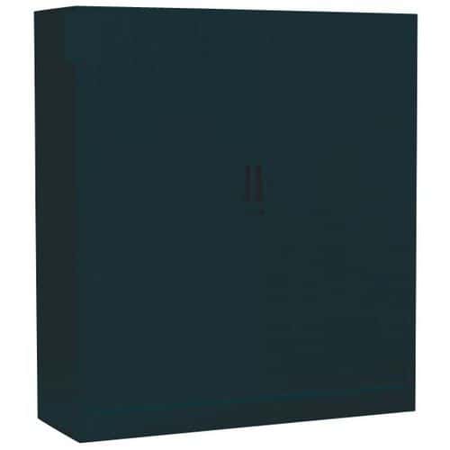 Premium one-colour cabinet with tambour doors - Height 136 cm