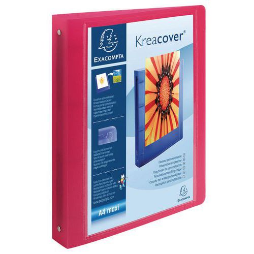 Kreacover assorted coloured ring binders, A4 Maxi format