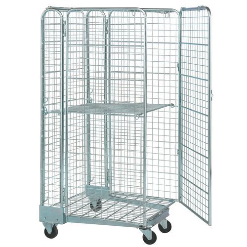 Interlocking safety roll container - Steel base - Load capacity 400 kg