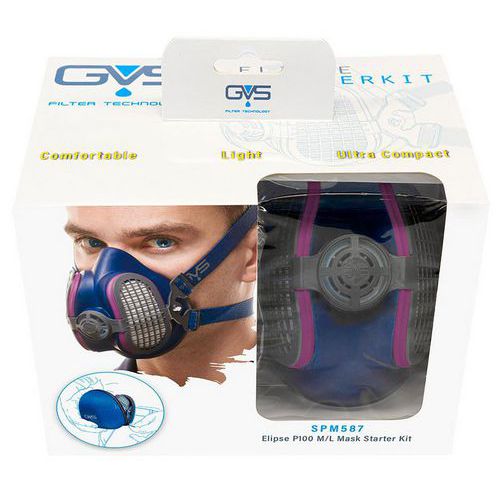 Elipse mask starter kit with case and P3 filters - GVS