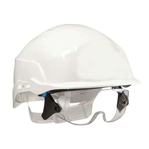 Spectrum protective helmet with integrated glasses