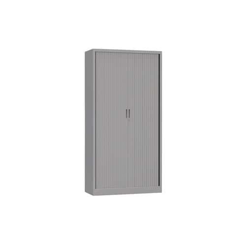 Premium one-colour cabinet with tambour doors - Height 198 cm