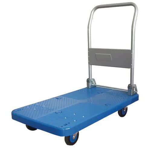 Plastic trolley with fold-down handle - Capacity 200 kg