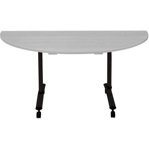 Folding half-moon conference table