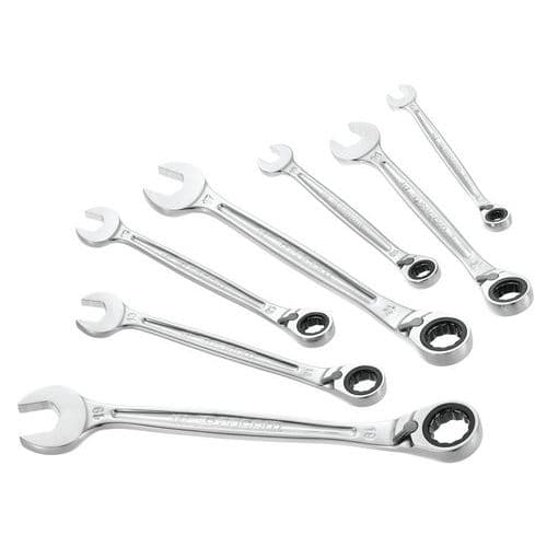 UltraGrip set of 7 combination ratchet spanners