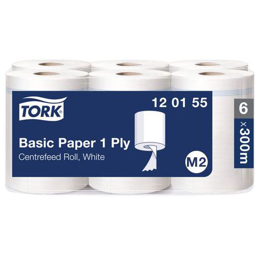 Roll of Tork Universal wiping paper - White - 300 m x 20 cm