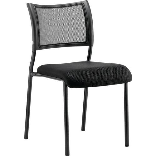 Light Office/Reception Chair - Stackable - Black/Chrome Legs - Dynamic