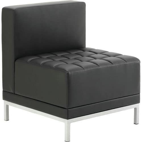 Black Modular Sofa - Soft Bonded Leather - Reception/Breakout Areas