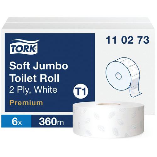 Mini and Maxi Jumbo Tork Premium toilet paper