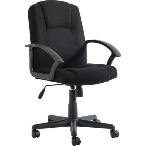 Executive/Manager Chair - Ergonomic Fabric Seat & PU Arms - High Back