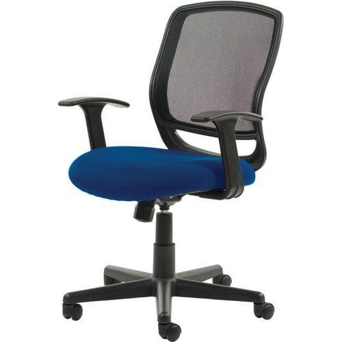 Office Operator Desk Chair - Ergonomic Mesh Back - With Arms & Wheels