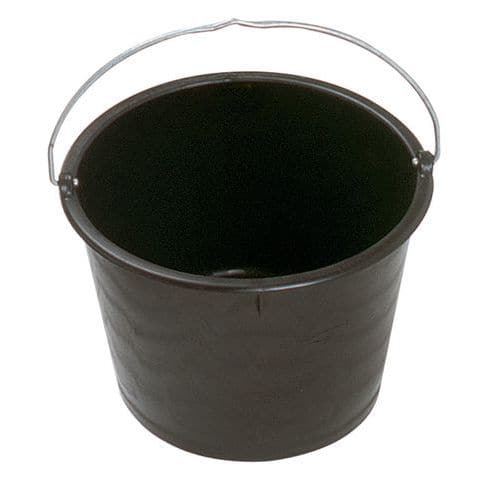 Black polyethylene 20-litre round container with handle - Mondelin