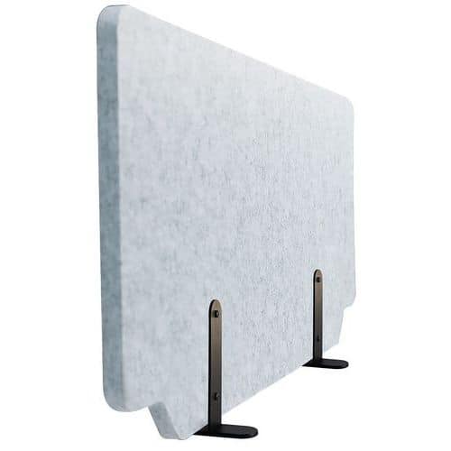 Light grey desk divider with feet kit - Manutan Expert