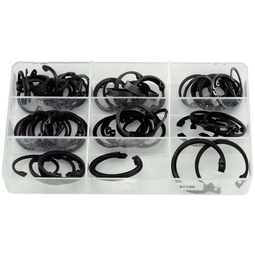 Case of steel circlips for bores - 115-piece