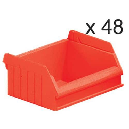 Stackable storage trays - Length 90 mm - 0.40 l - Set of 48