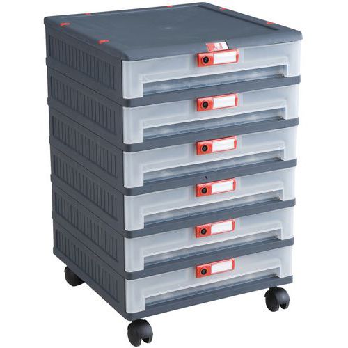 Mopla drawer unit - With castors