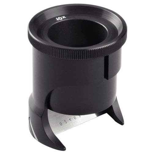 Optical aplanatic microloupe with scale - Magnification 10x