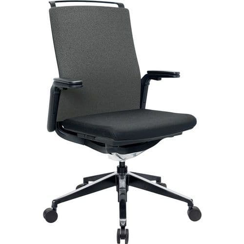 Slim Executive Managers Chair - Wide High Back - Height Adjustable Arm