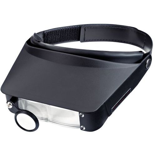 Binocular magnifying glass on Peak headband - Magnification 2.2x, 3.3x, 4.1x and 5.5x