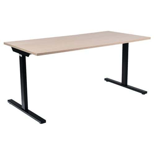 Misao straight desk 120 cm, T-shaped legs - Manutan Expert