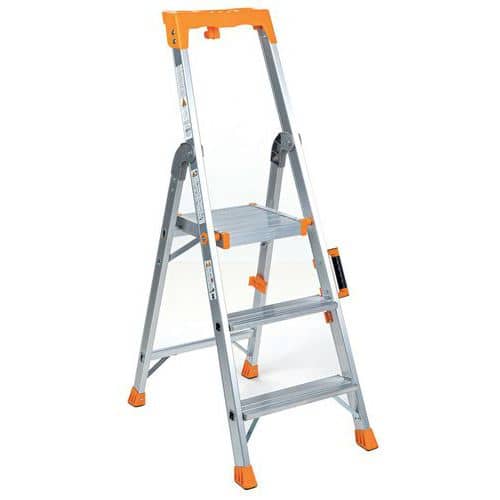 Professional 150kg Aluminium Stepladder - 3 To 8 Steps - Manutan Expert