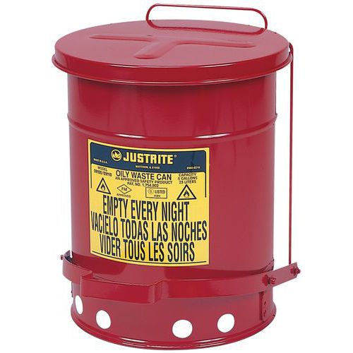 Justrite Oily Waste Safety Cans