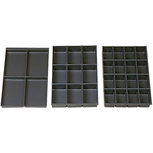 Plastic drawer organiser - 4, 9 and 16 compartments