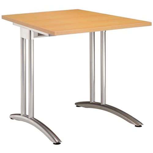 Miro straight desk - Fixed feet - Beech