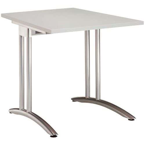 Miro straight desk - Fixed feet - Light grey