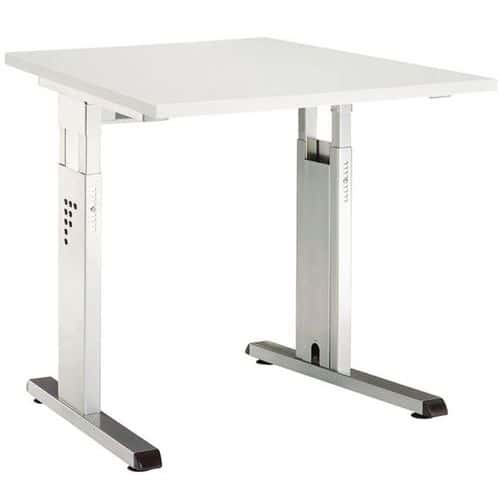 Minos straight desk - Adjustable feet - Light grey