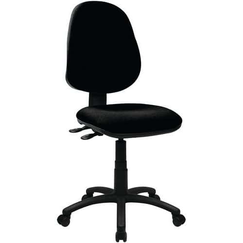 Black Operator Chair - Medium Back - Fabric Seat & Back - Twin Lever