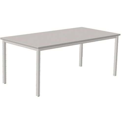 Combi-Classic straight desk - Grey - Adjustable legs