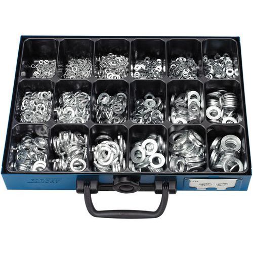 Case of flat washers and elastic washers without lip - 1700-piece