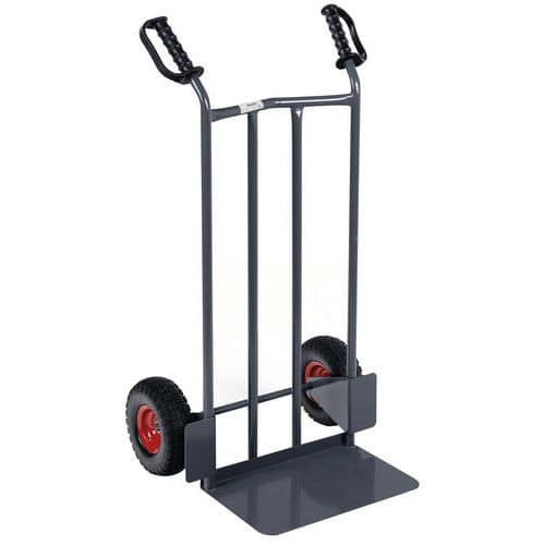 Steel Sack Truck - 250kg Capacity - Pneumatic Tyres - Manutan Expert