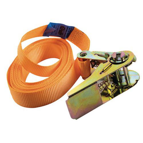 3-5m Tie Down Ratchet Straps - 250kg Max Lashings - Manutan Expert