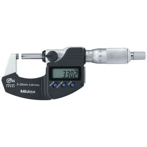 Watertight digital micrometre - Capacity 0 to 25 mm
