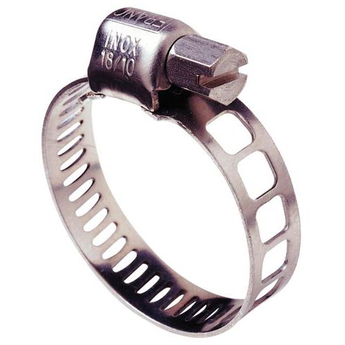 Set of 50 hose clamps with perforated band - Serflex