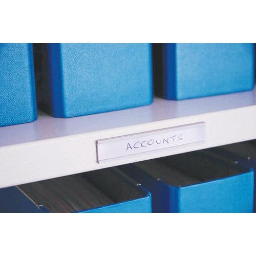 Self-Adhesive Label Holders - 1m Strips - Manutan Expert