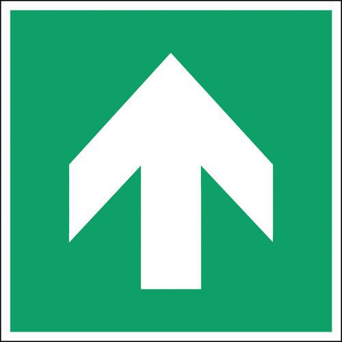 Rigid photoluminescent evacuation sign - Arrow - Brady