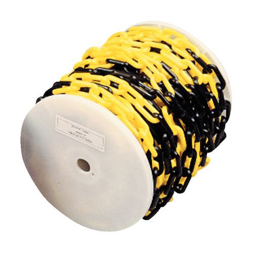 Plastic chain on coil - Black/Yellow
