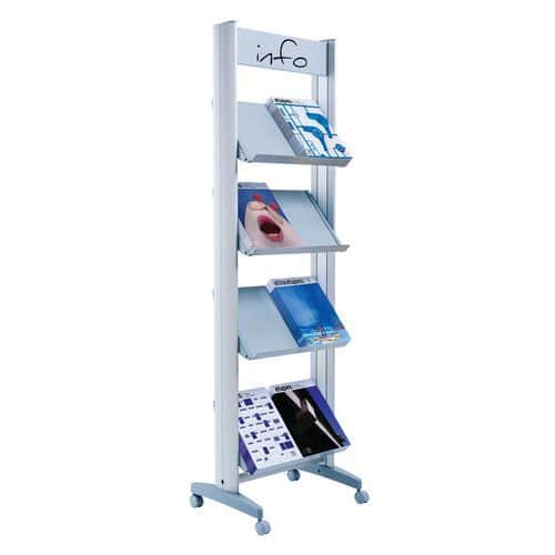 Mobile display stand - Aluminium - Paperflow